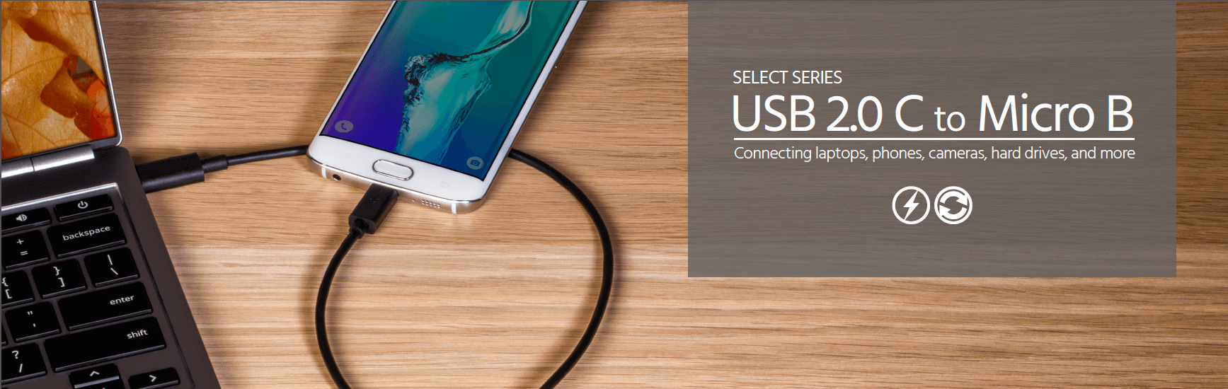 USB 2.0 C to Micro B Cable