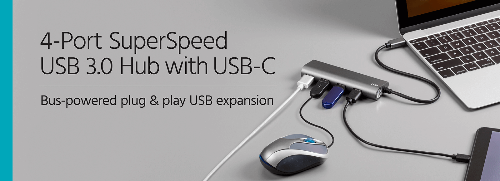 SuperSpeed USB 3.0 4-Port Powered Hub