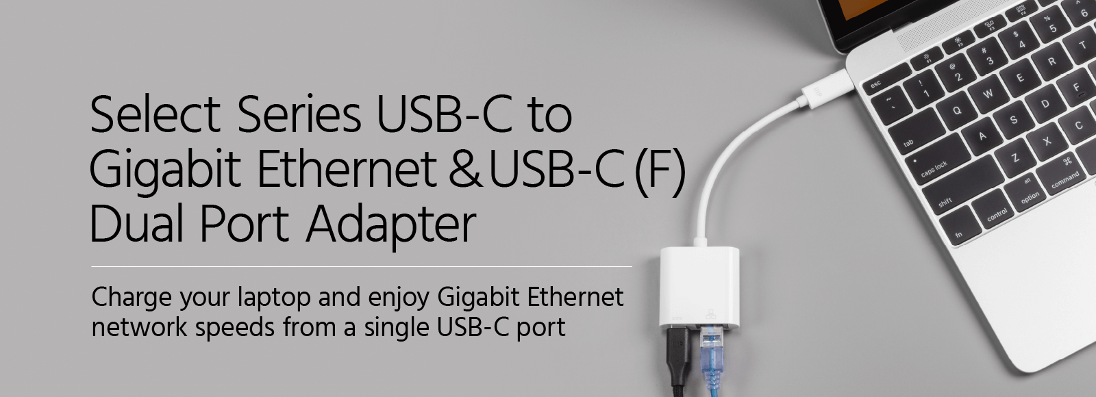 Gigabit Ethernet & USB-C Dual Port Adapter