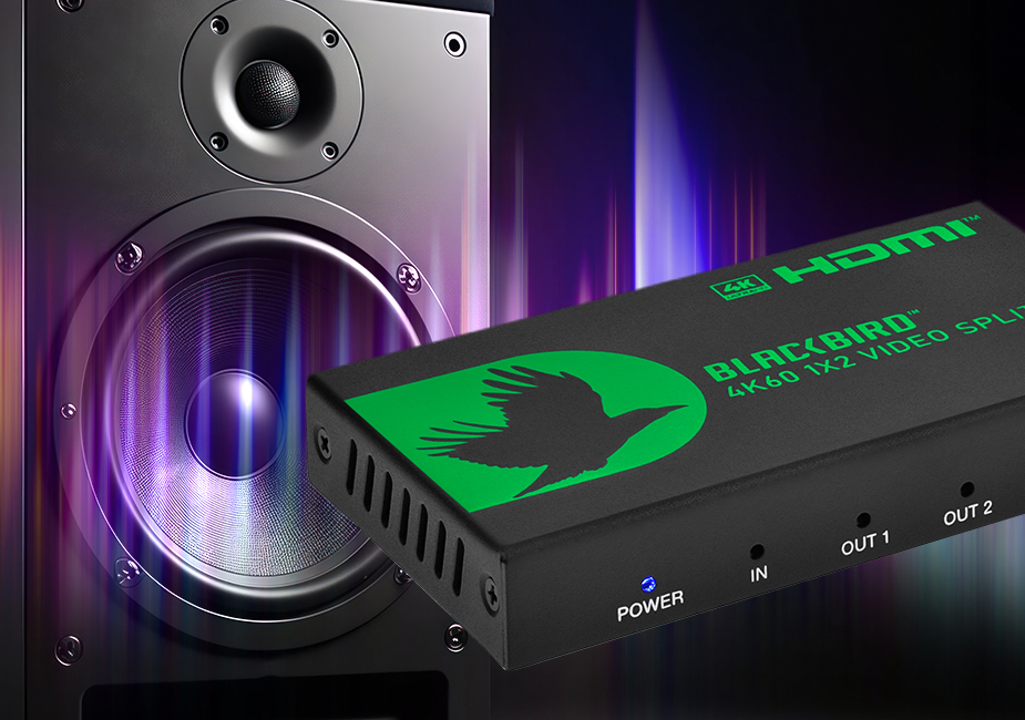 Blackbird 4K Pro 1x2 HDMI Splitter HDR 18Gbps 4K@60Hz YCbCr 4:4:4