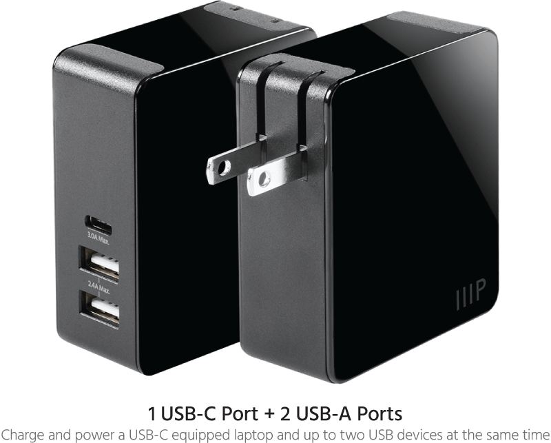 3-Port USB Wall Charger with USB-C