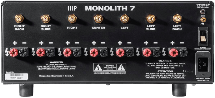 Monolith 5x200 Watts Per Channel Multi-Channel Home Theater Power ...