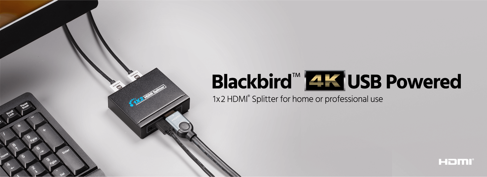 Blackbird 4K USB-Powered 1x2 HDMI Splitter
