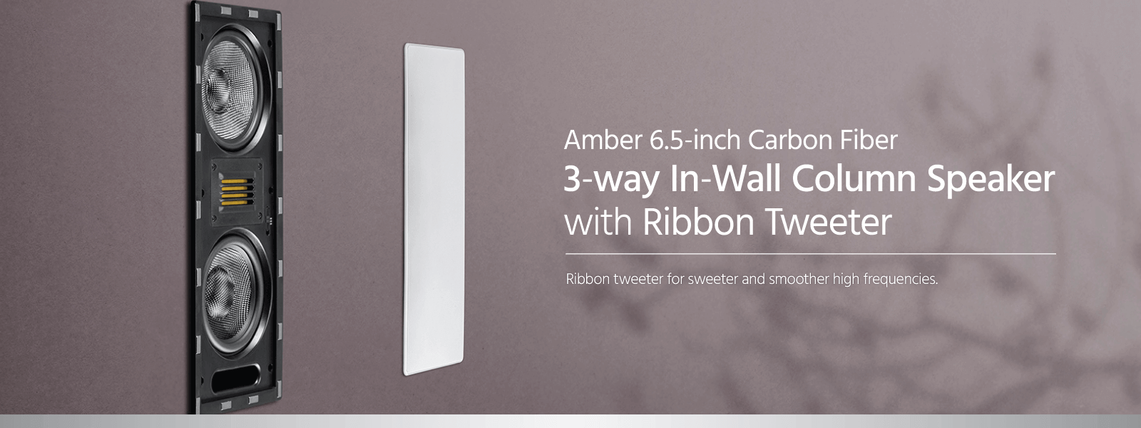 Monoprice Amber In-Wall Speaker 6.5in 3-way Carbon Fiber Column