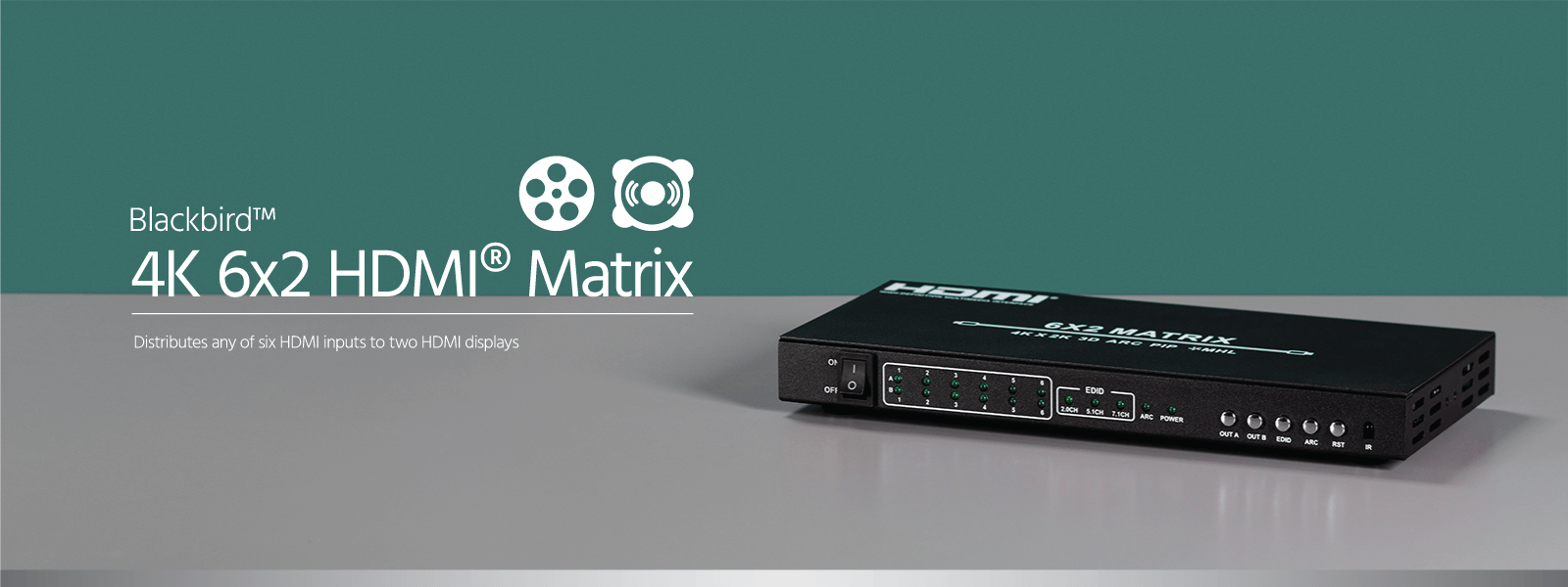 Blackbird 4K 6x2 HDMI Matrix