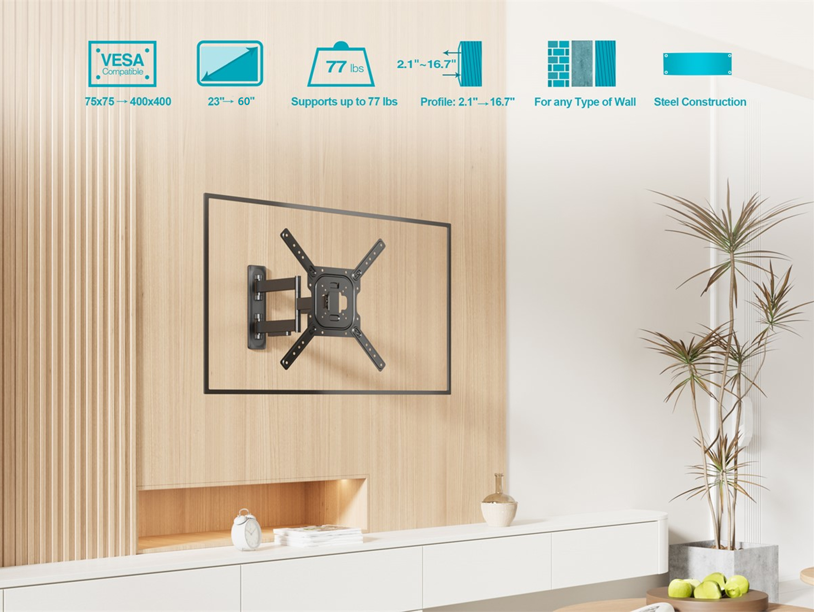 その他 TV WALL MOUNT DuraPro Tilting Wall Mount Kit for 24