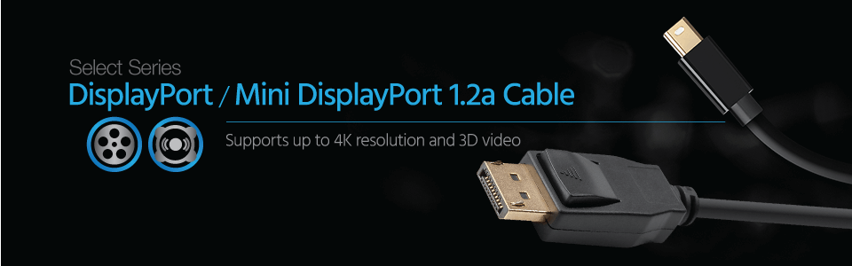 Mini DisplayPort 1.2 to DisplayPort 1.2 Cable