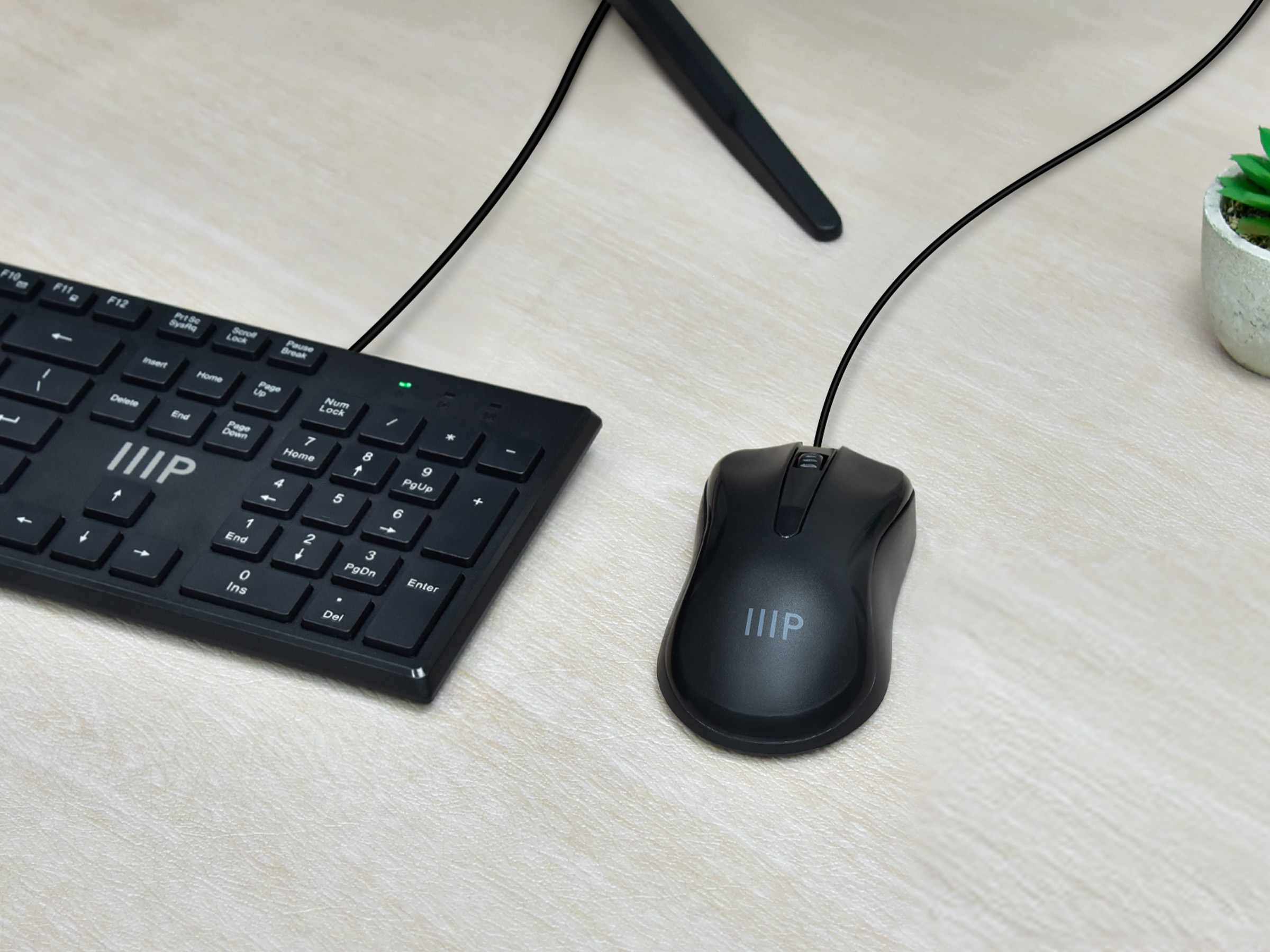 Monoprice Essential Wired USB Optical Mouse for Home and Office
