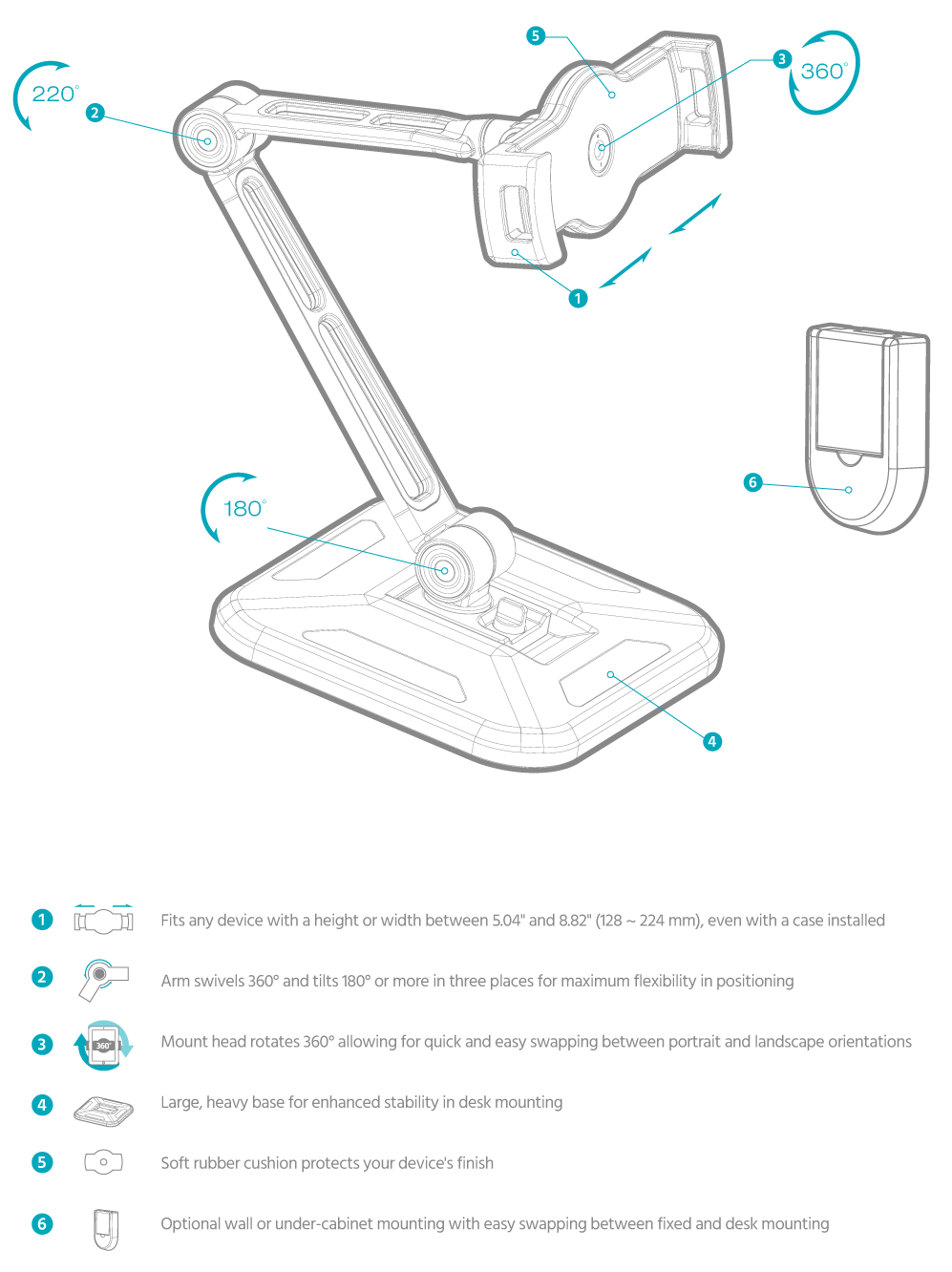 Universal Tablet Desk Stand