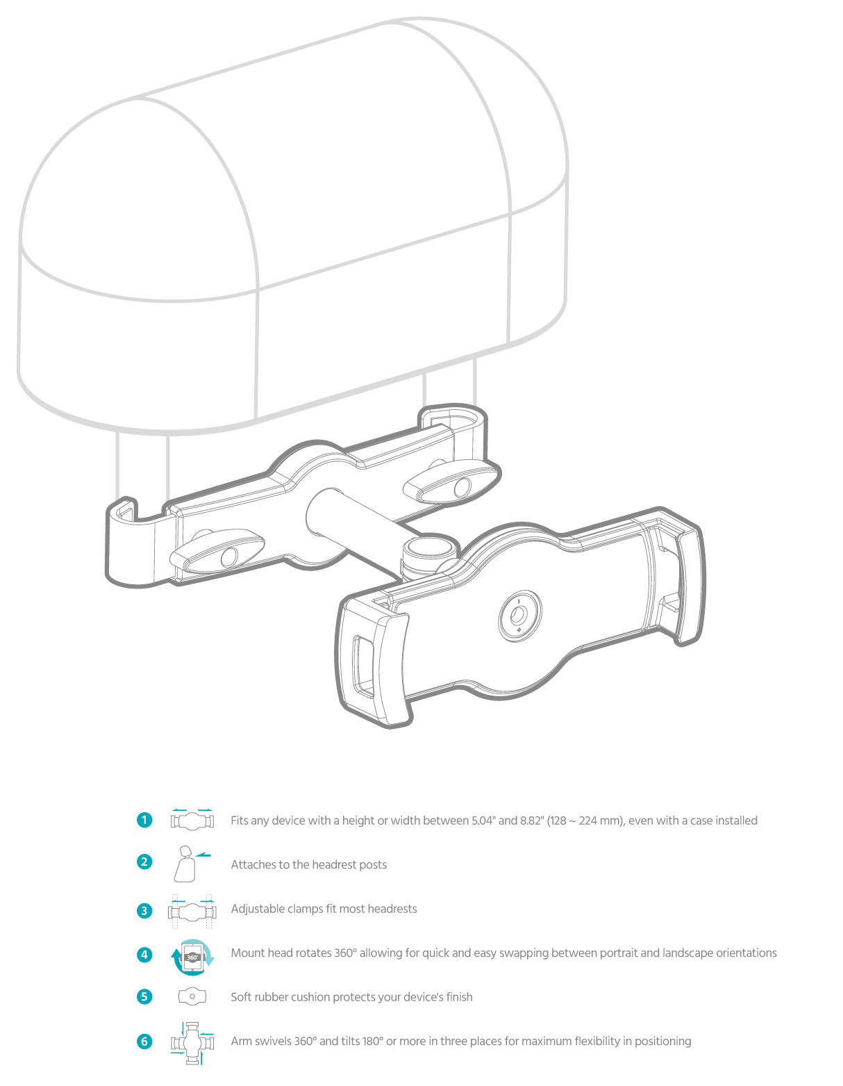 Wall/Under Cabinet Tablet Mount