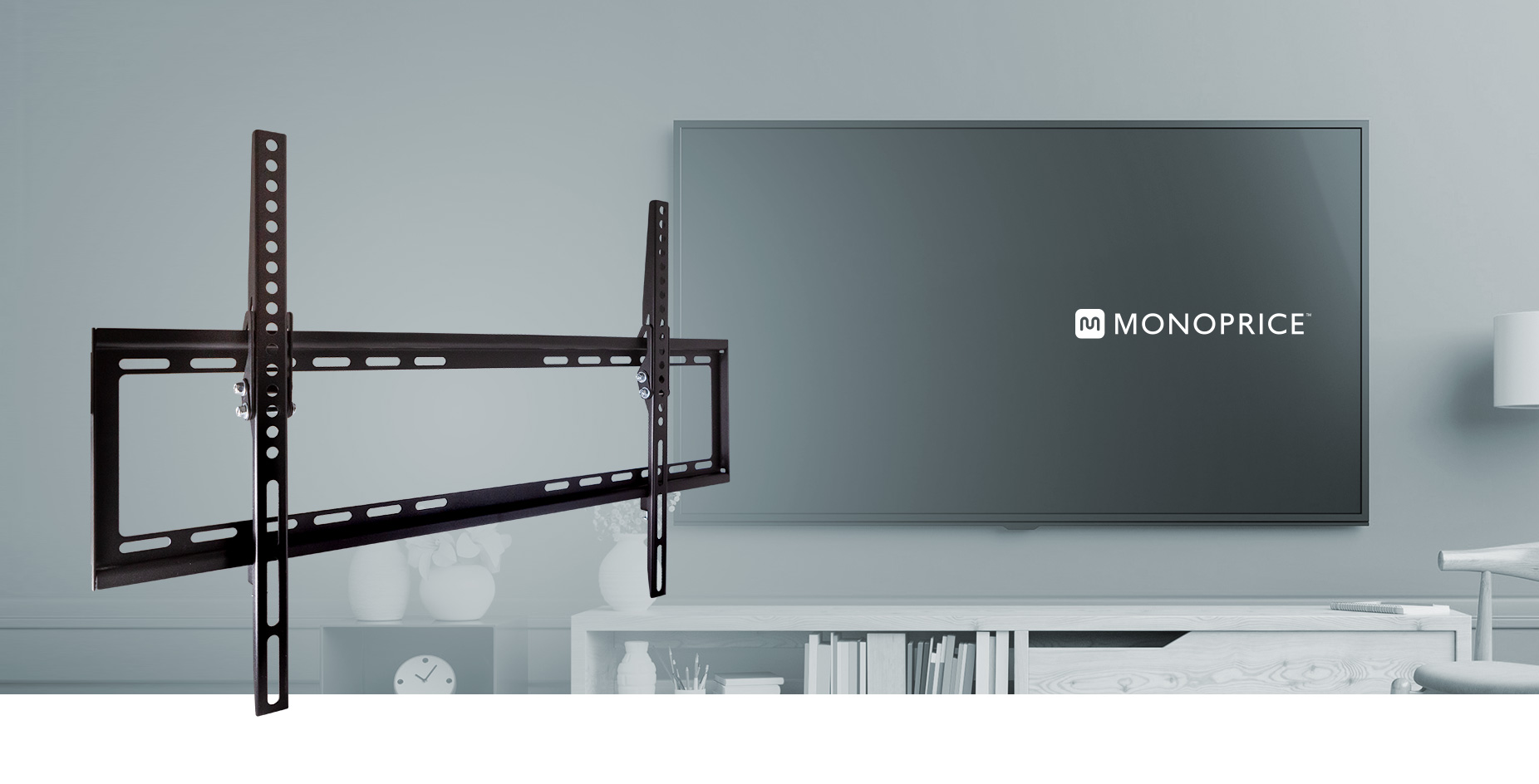 Monoprice Low Profile Full-Motion Articulating TV Wall Mount For TVs 23in  to 42in, for Samsung, Vizio, Sharp, LG, TCL, Max Weight 77 lbs, VESA 200x200