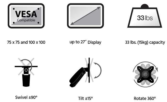 Medium Full-Motion Wall Mount