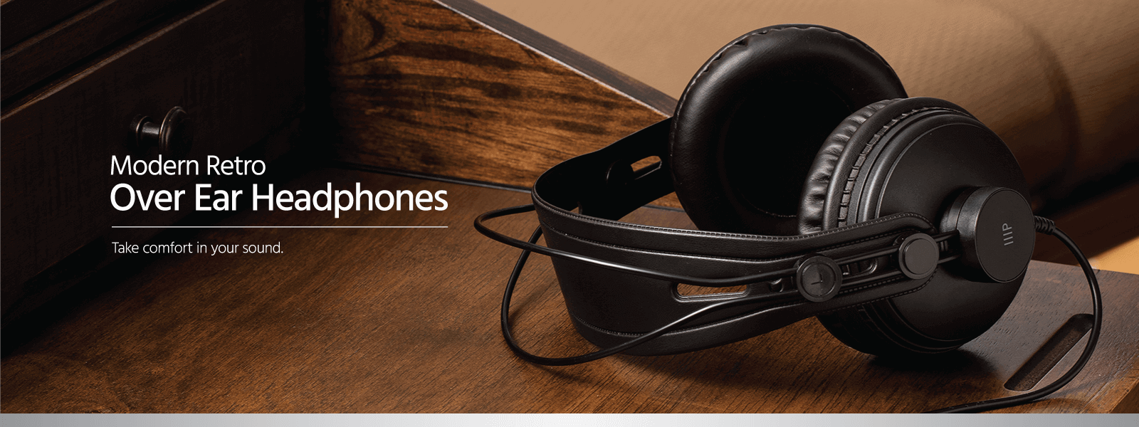 Monoprice - 116150 Auriculares modernos retro sobre la oreja con  almohadillas ultra cómodas perfectas para dispositivos móviles, HiFi, y  producción de