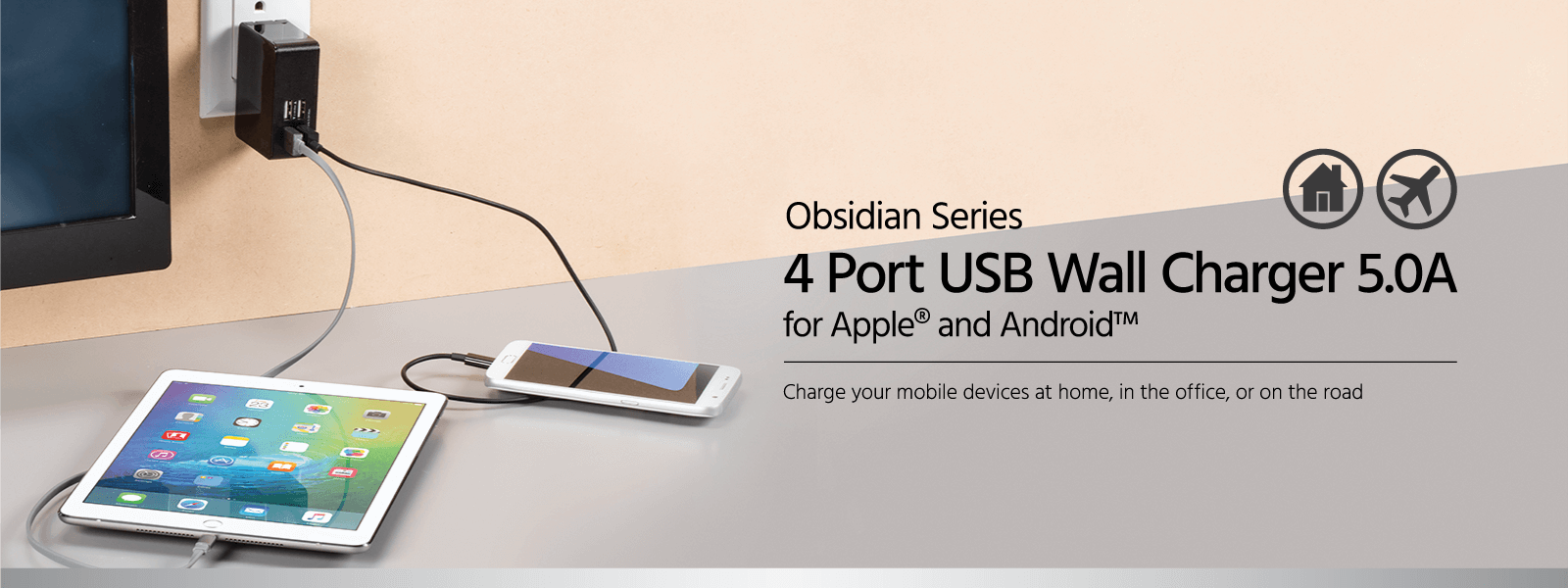 4-Port USB Wall Charger 5.0A