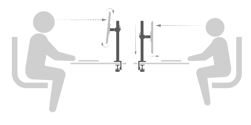 Single Monitor Adjustable Arm Desk Mount