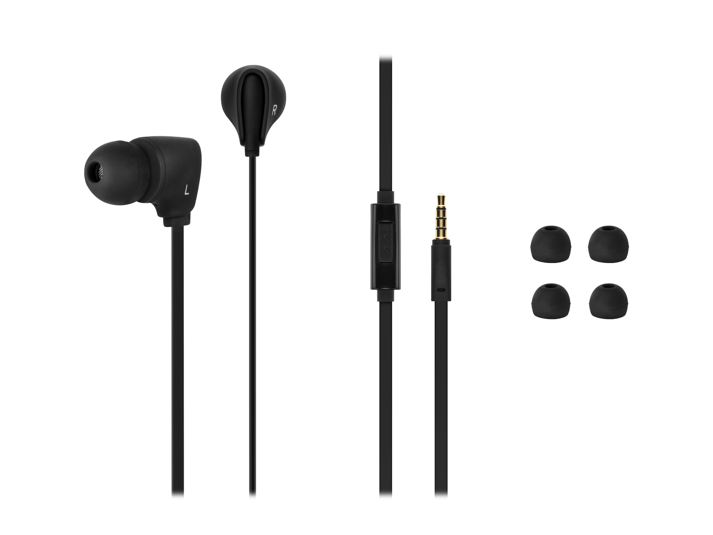 Monoprice Premium 3.5mm Wired Earbuds Headphones with Mic