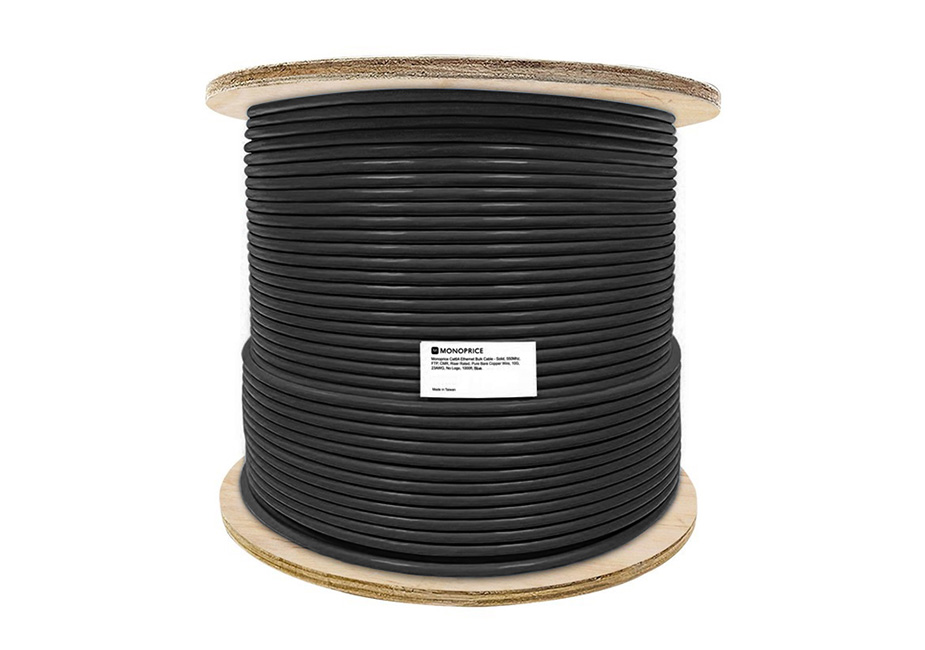 hal/A1000-10/ Monoprice Cat6A CMP Bulk Ethernet Cable - UL, TAA, Solid