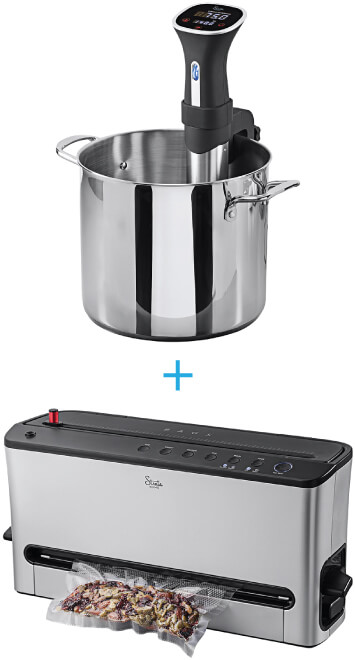 Sous Vide Cooker and Vacuum Food Sealer Bundle