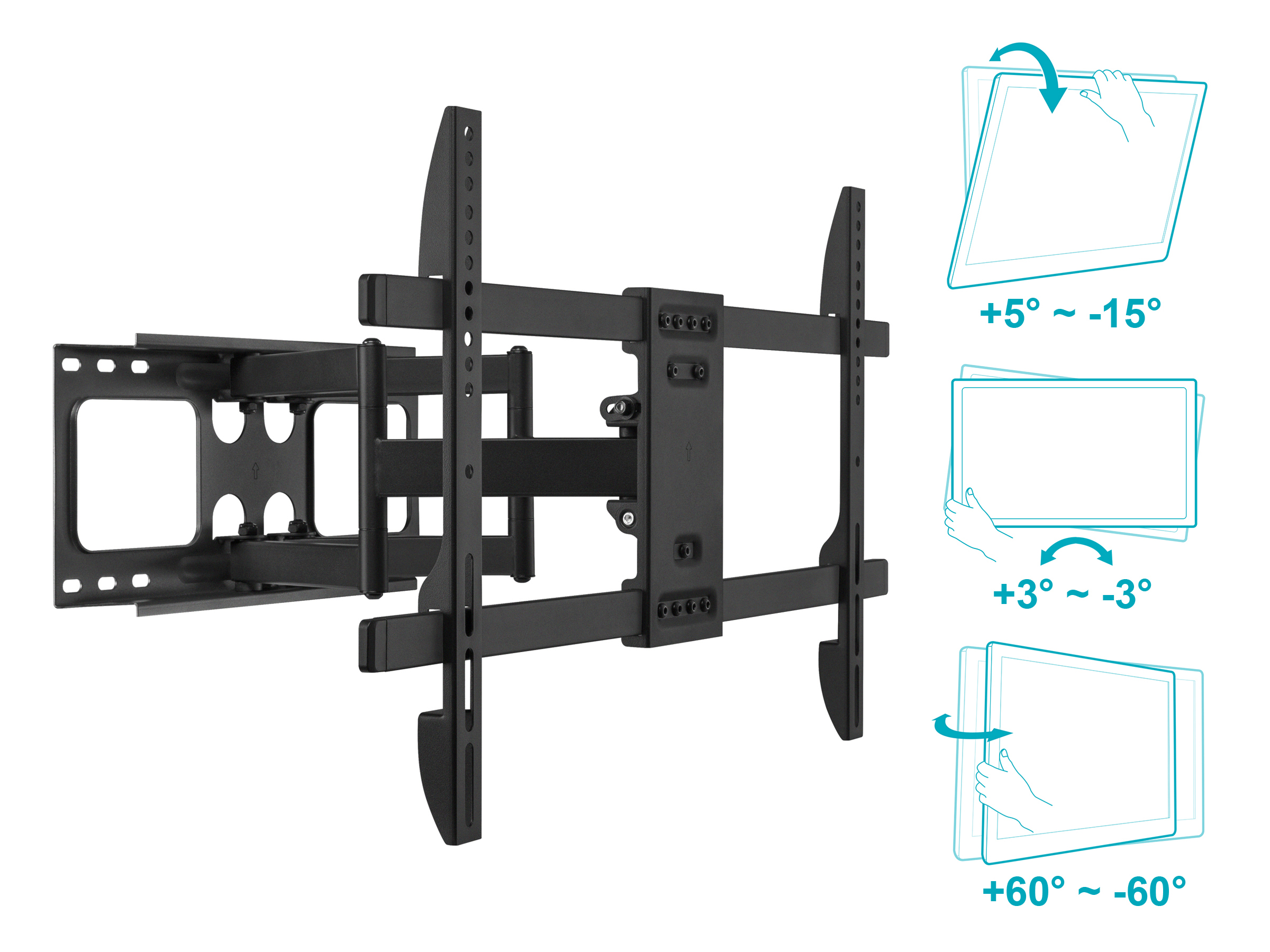 テレビ壁取付けブラケット　Monoprice 　フルモーション Monoprice Full Motion TV Wall Mount Bracket For 40