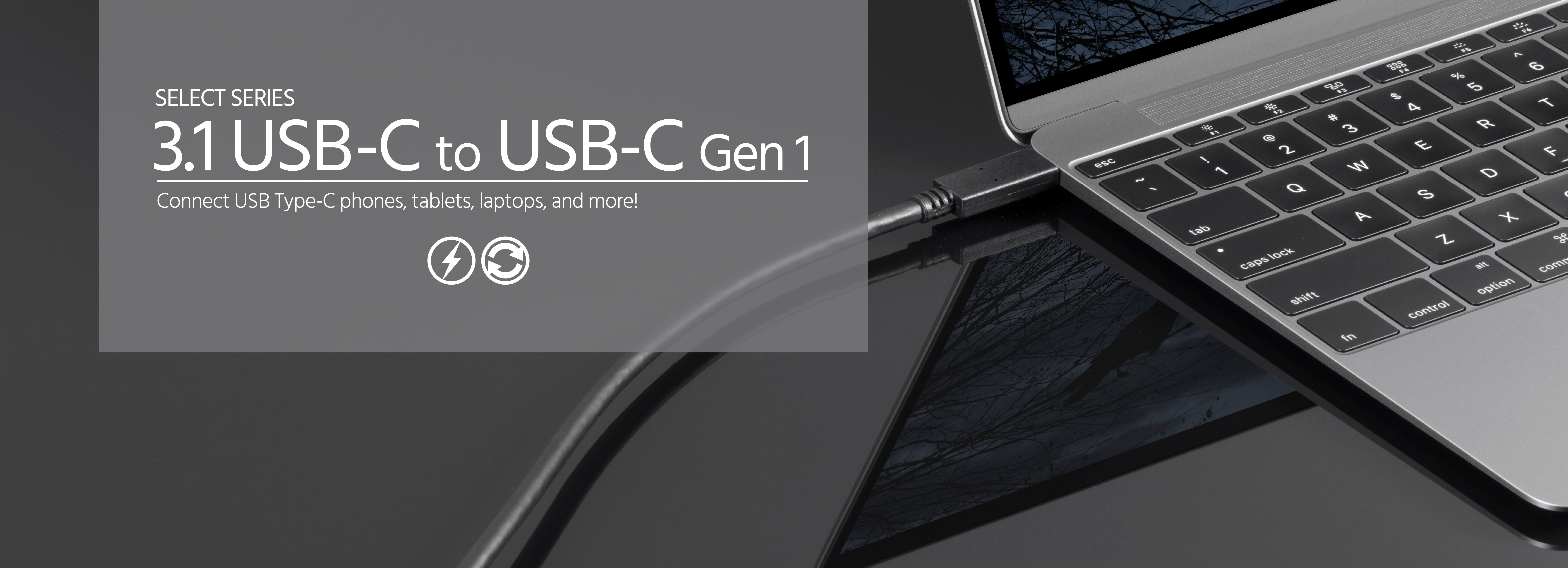 Cable USB tipo C 3.1 Gen 1 macho a macho 5 Gbps de 1 m - Cablematic