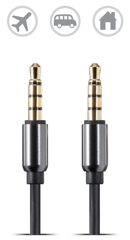 Auxiliary 3.5mm TRRS Audio & Microphone Cable