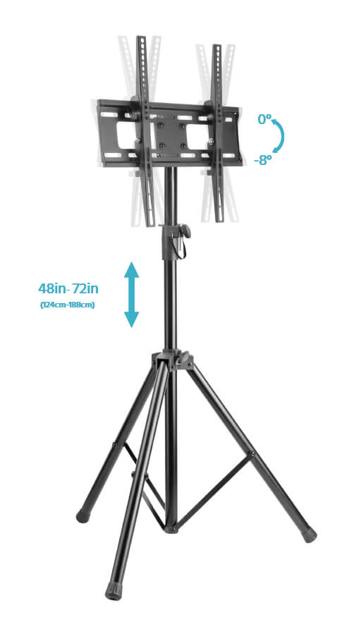 Tripod Stand For Tvadjustable Tv Tripod Stand 50kg Capacity For 14-55  Screens, Vesa 400x400