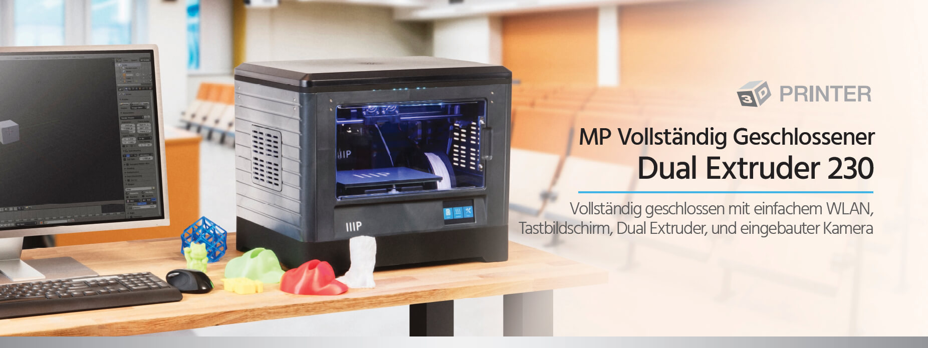MP Vollständig Geschlossene Dual Extruder 230