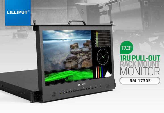 Lilliput 17.3in Full HD Pull-Out Rack Monitor with Waveform Vector ...
