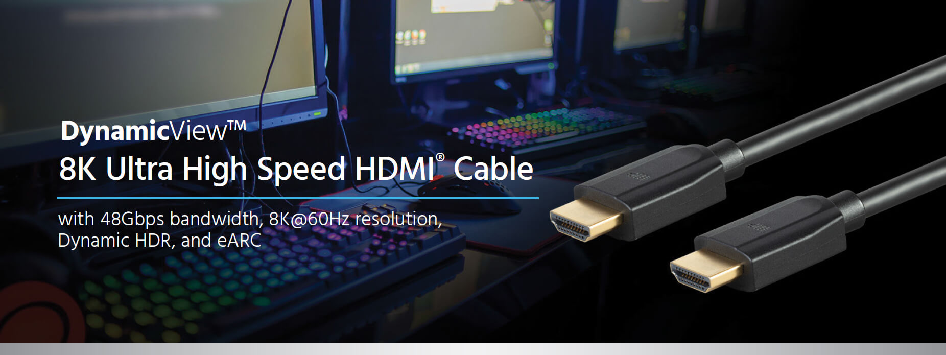 PremiumCord 8K Ultra High Speed Câble HDMI 2.1 M/M 48Gbps avec Ethernet,  Compatible avec Vidéo 8K@60Hz, Deep Color, 3D, eARC, HDR, 3X Blindé