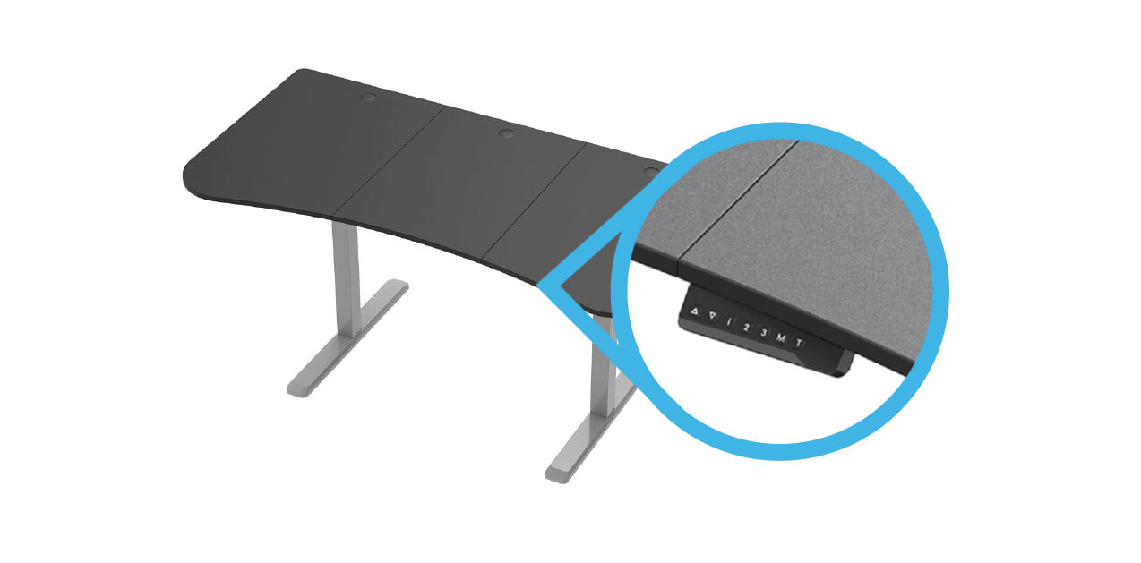 Monoprice Height Adjustable Single Motor Back to Basics Electric Sit-Stand  Desk Frame, Black 