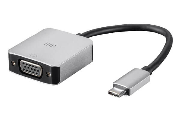 Monoprice USB-C Digital to 3.5mm Auxiliary Audio Adapter Black