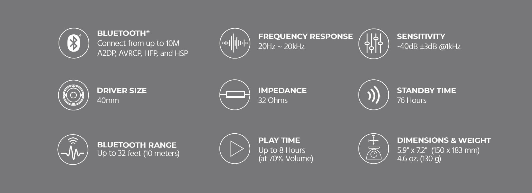 BT-210 Bluetooth Headphones