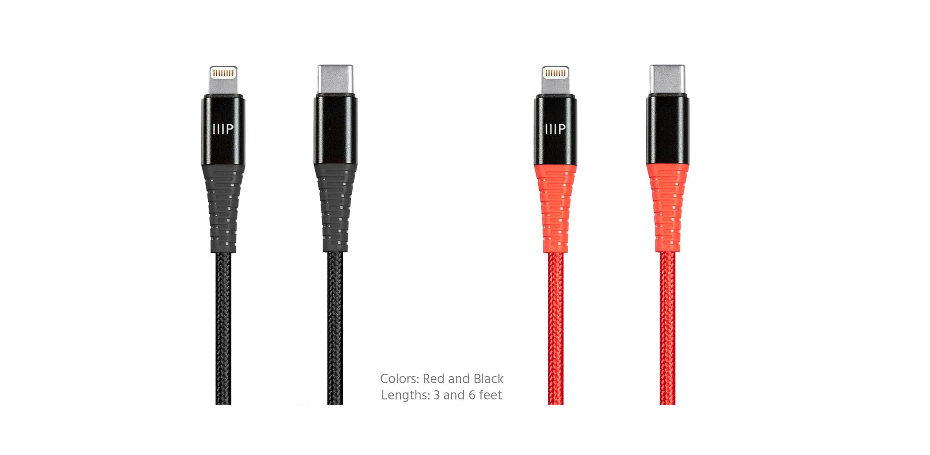 Cable USB-C / Lightning 100cm Negro compatible con ios