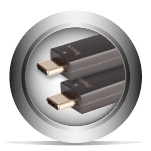 Cable actif fibre optique 3m USB-C vers USB-C Data & Vidéo INFOBIT  AOC-USB31-CCDV-03