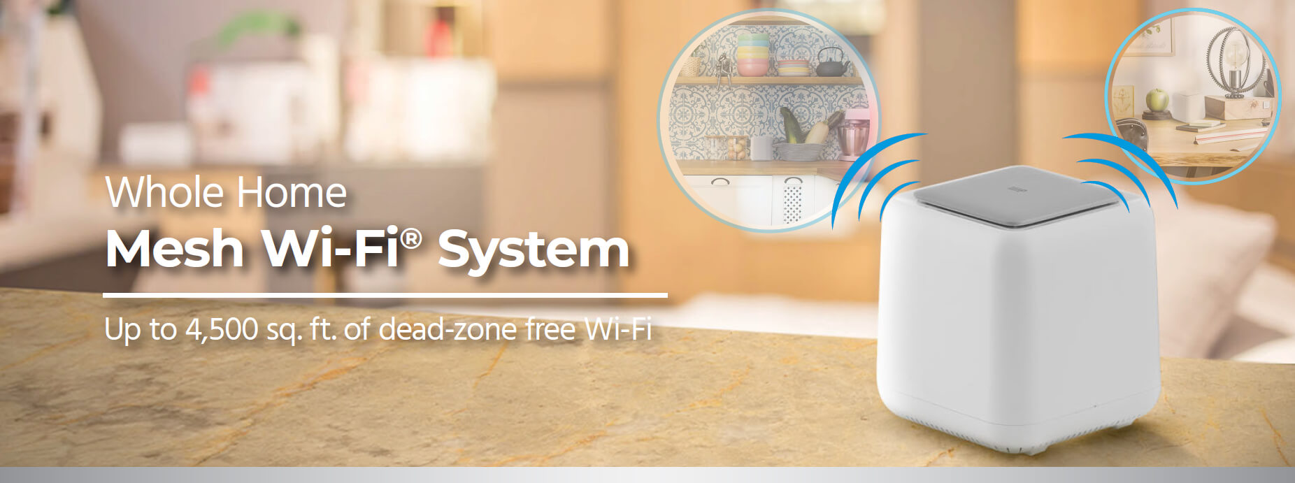 Monoprice Whole Home Mesh Wi-Fi System, Wi-Fi Router and 2