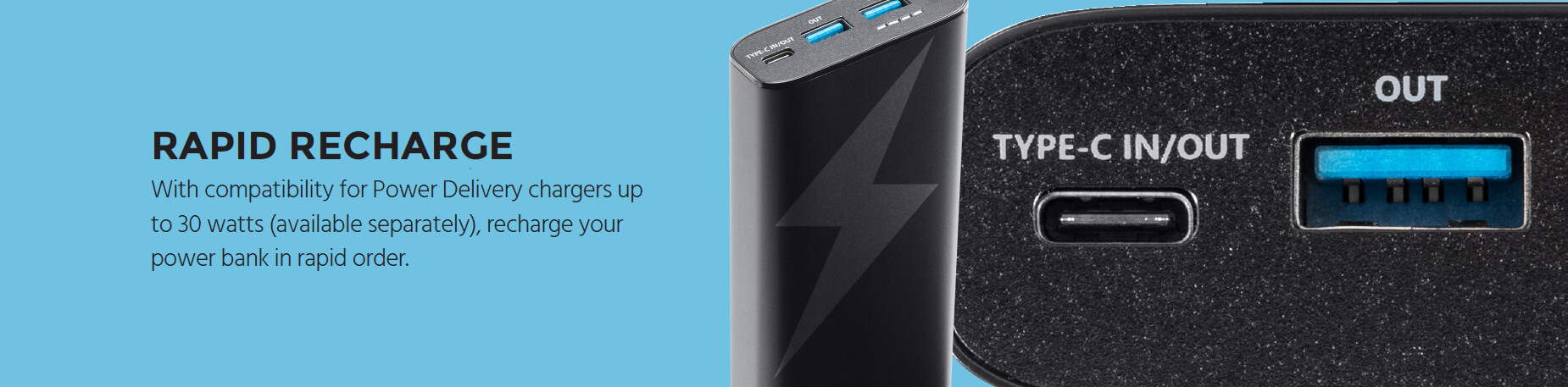 and Laptops Obsidian Speed Plus 3-Port Up to 45W PD Output for Mobile Phones 20,100mAh Monoprice High-Powered USB-C Power Bank Tablets