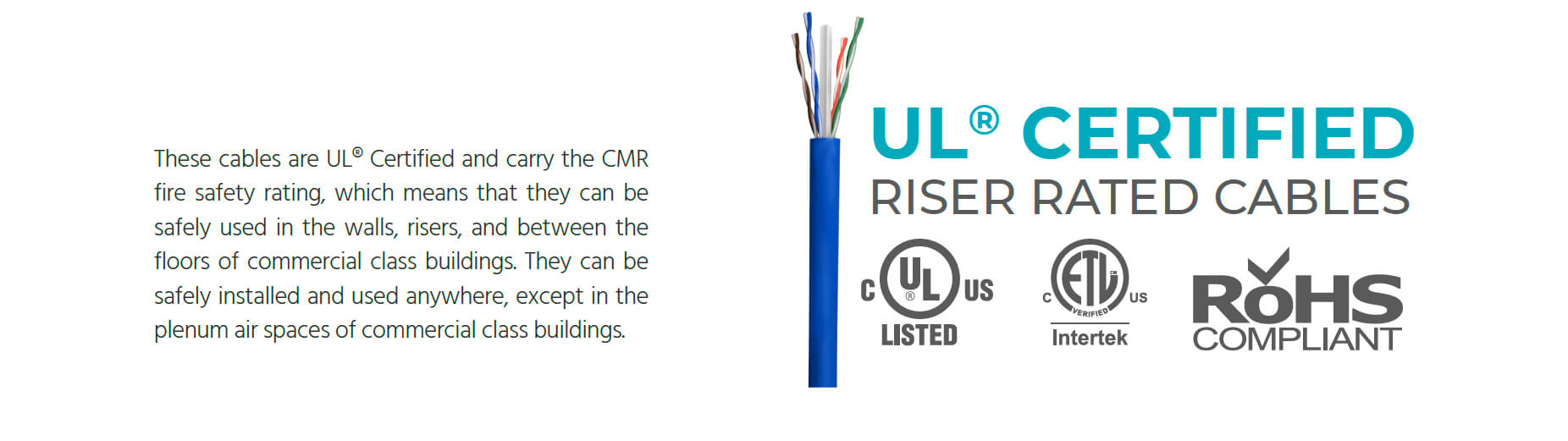 Monoprice Cat6 250ft White CMR UL Bulk Cable, Solid (w/spine), UTP, 23AWG,  550MHz, Pure Bare Copper, Pull Box, Bulk Ethernet Cable 