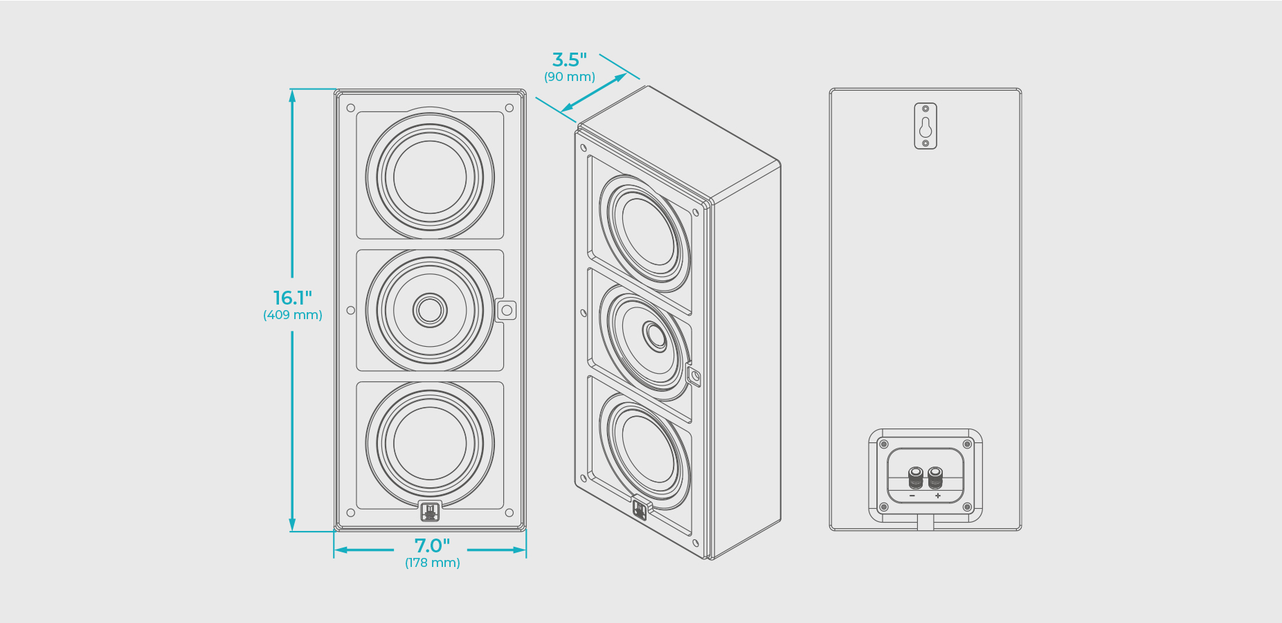 Monolith by Monoprice M-OW1 THX Certified On-Wall Speaker