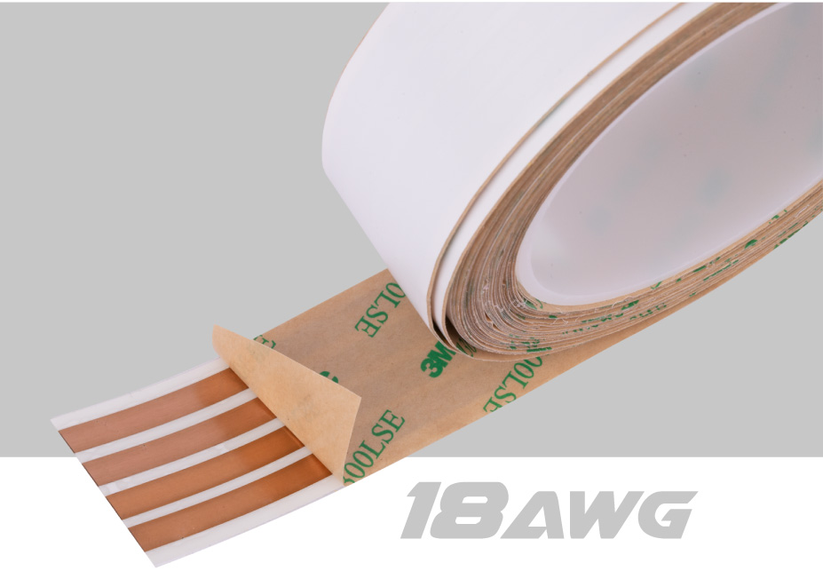 Taperwire Self-Adhesive Flat Speaker Wire 