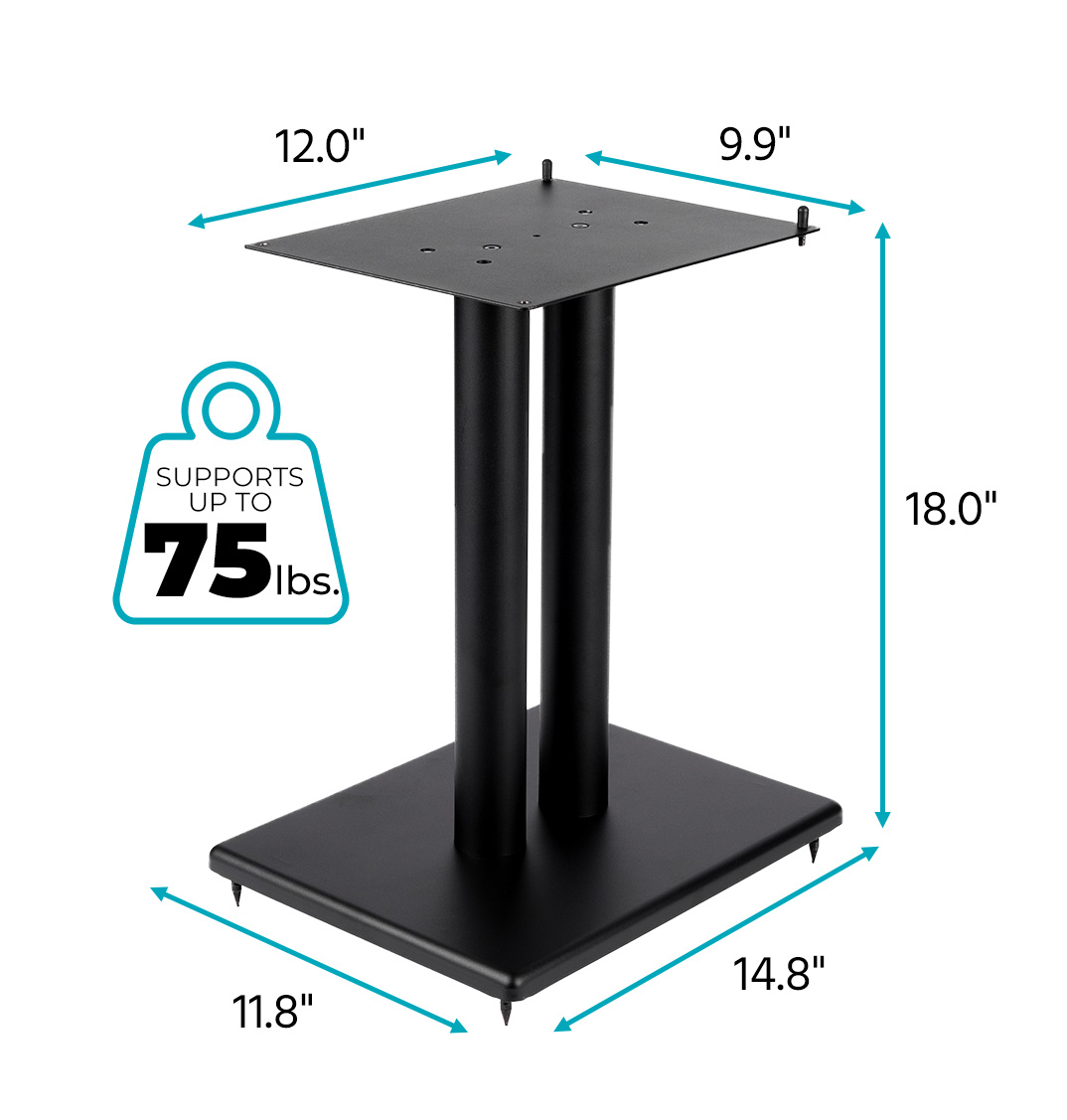 Monolith by Monoprice 18in Steel Speaker Stand with