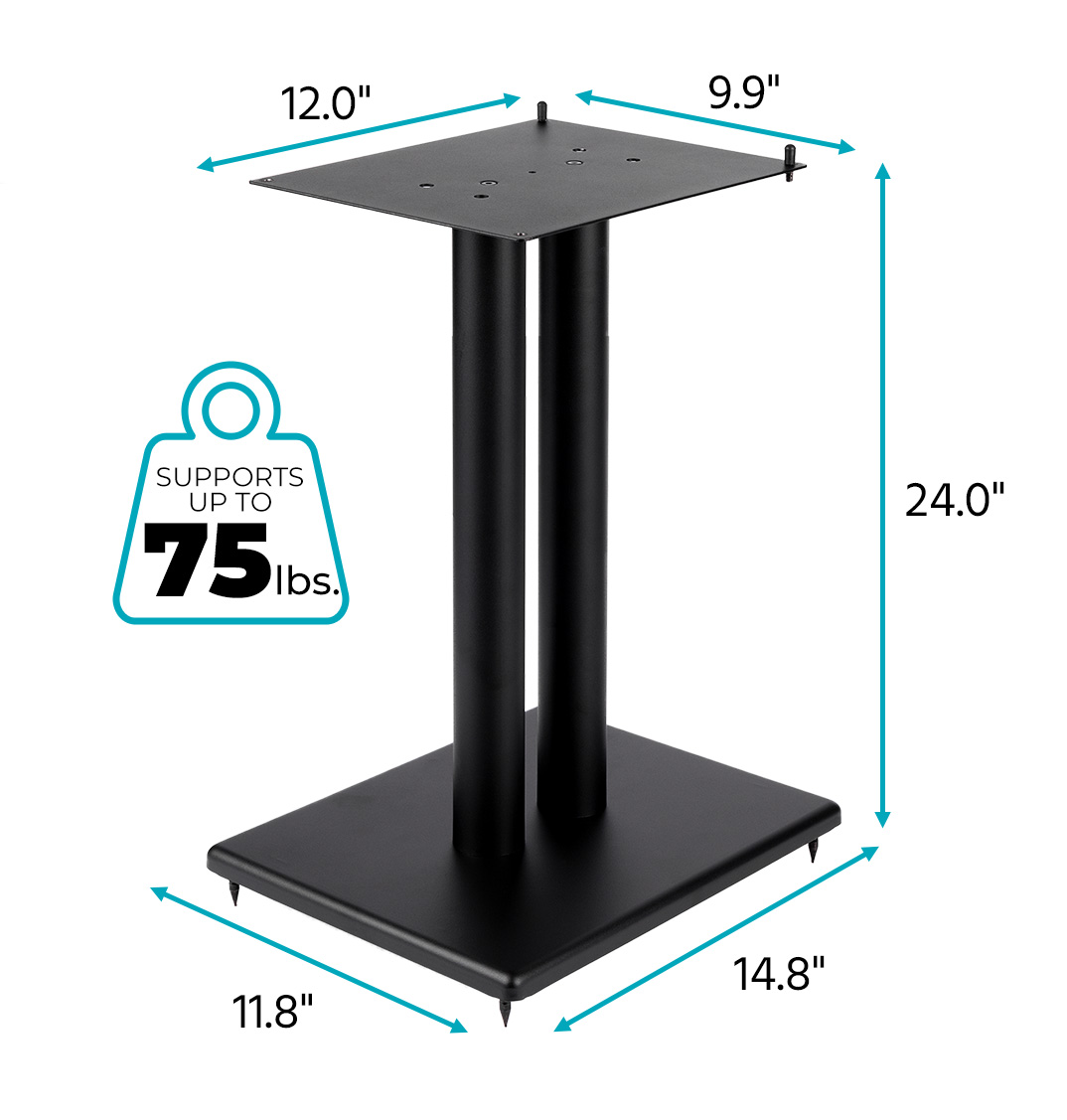 新品　MONOLITH STANDARD SS Monolith by Monoprice Easel Style Speaker Stand, 24in (Each