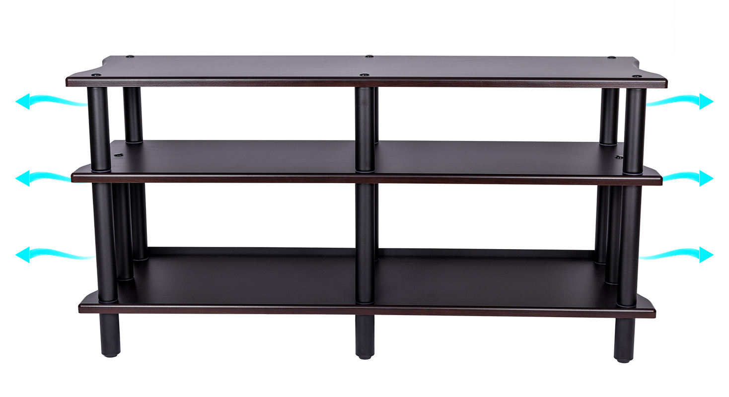 Monolith by Monoprice Heavy Duty Double-Wide XL 3-Tier AV Stand