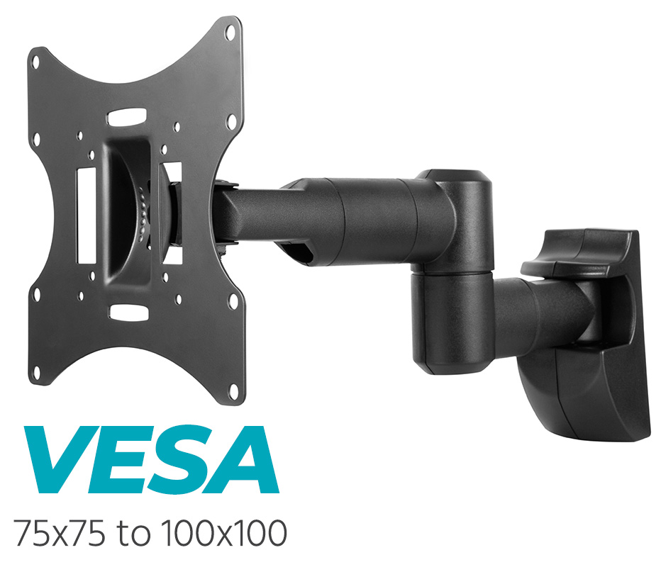 Monoprice Essential Fixed TV Wall Mount Bracket Low Profile For 23" To  42" TVs up to 55lbs, Max VESA 200x200, Fits Curved Screens 