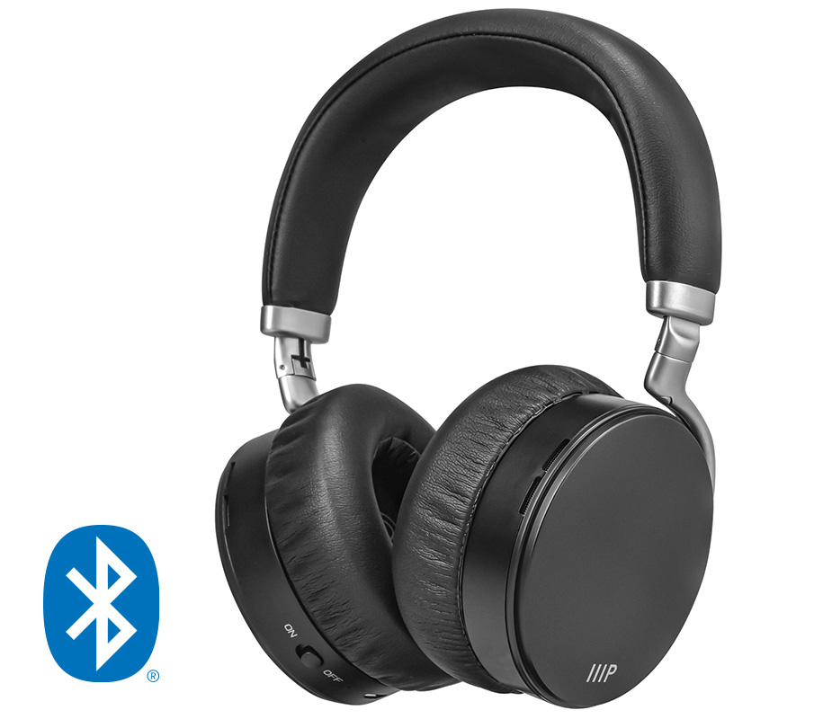 Monoprice Sync Bluetooth Headphone with aptX Low Latency, 24H Playback Time, Qualcomm CVC Echo Cancelling, for Home, Work, and Travel