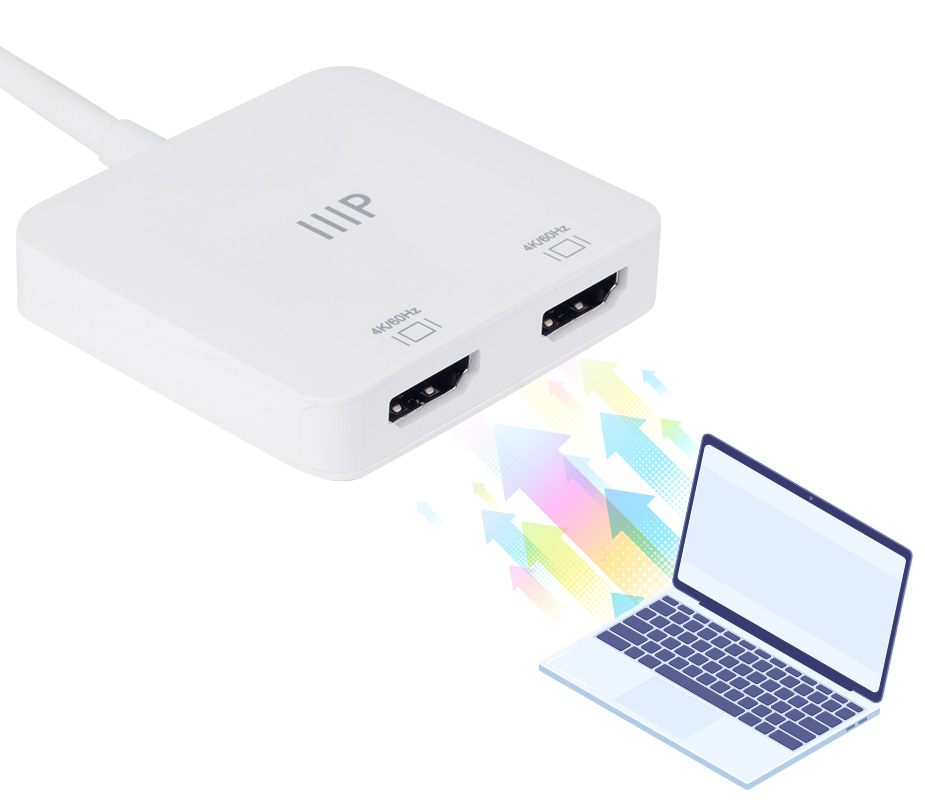 Monoprice USB-C to Dual 4K HDMI Adapter