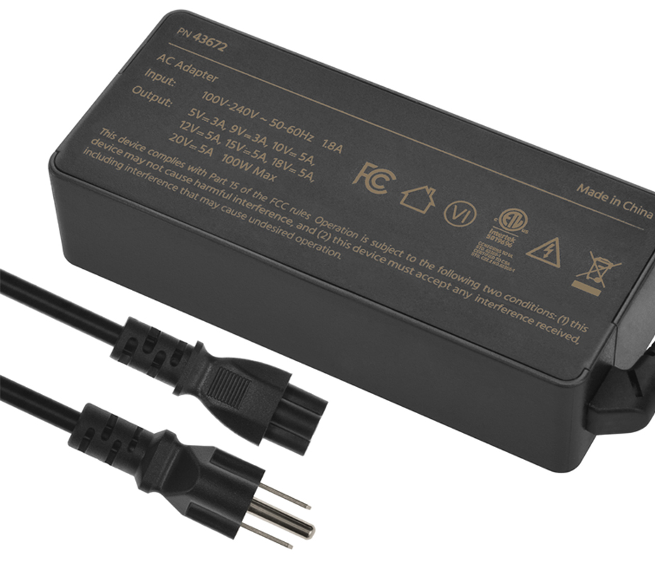 US Universal Notebook Adapter Laptop USB AC Charger 100W Black Multi Volte