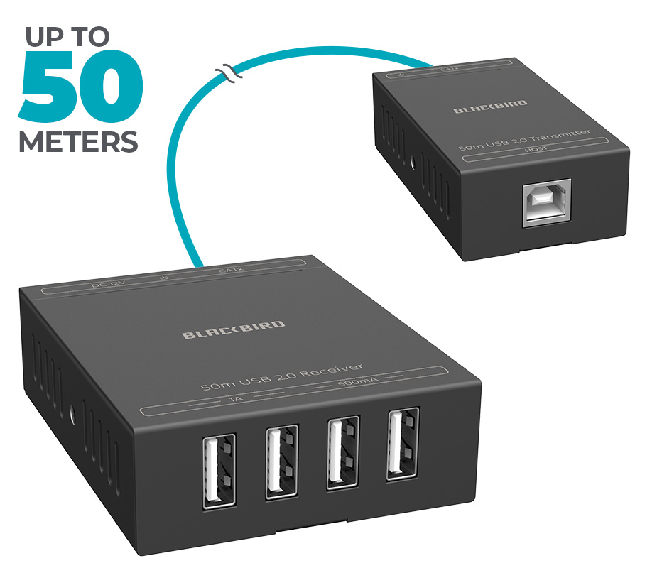 USB 2.0 Extender Over Cat5e/Cat6, 150m - USB Extenders, Add-on Cards &  Peripherals