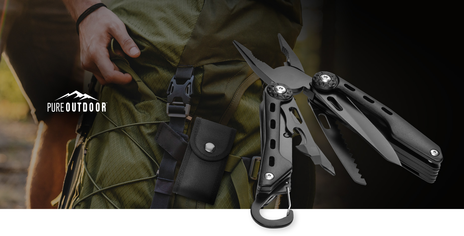 Pure Outdoor 10-in-1 Multi-Functional Pliers