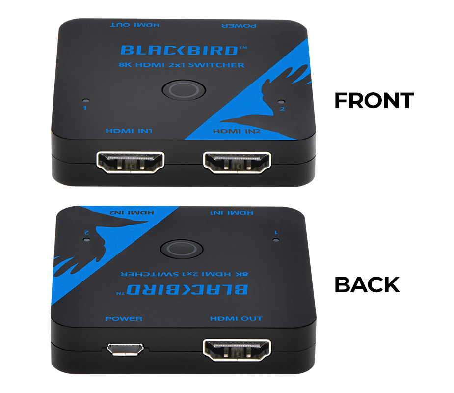 Blackbird 8K60 2x1 HDMI Switch HDMI 2.1 HDCP 2.3