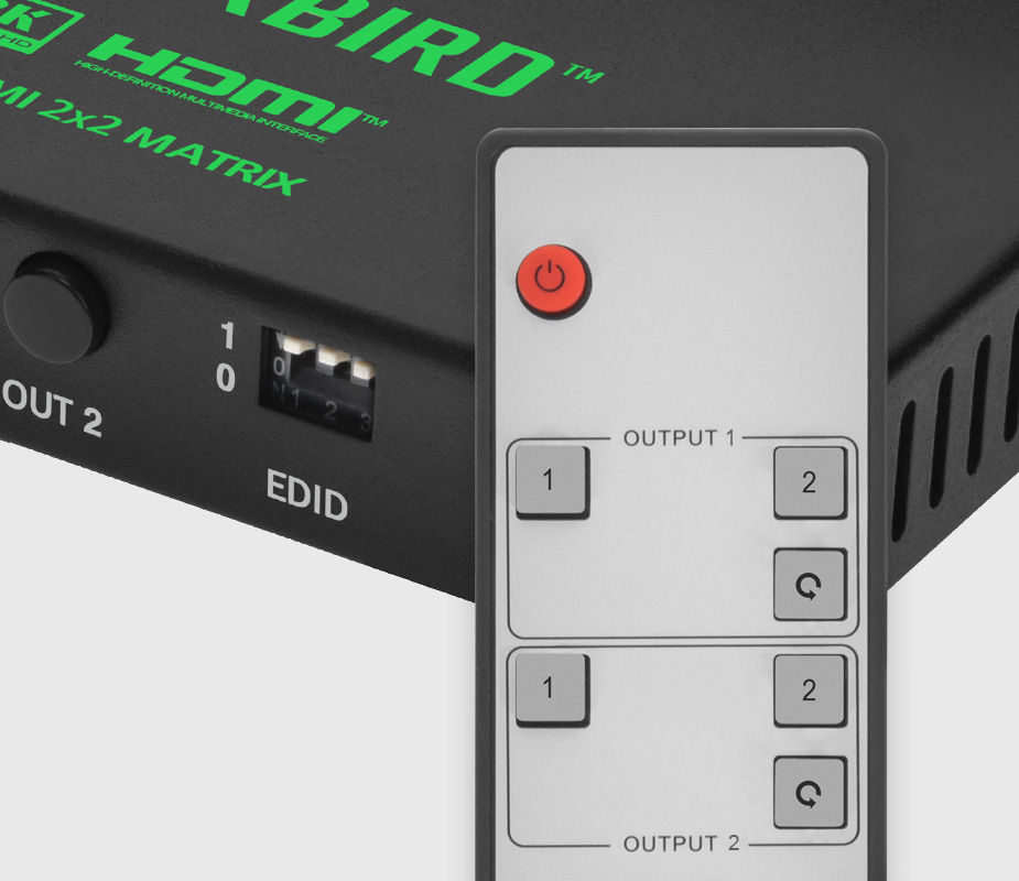 Monoprice Blackbird 8K60 2x2 Video Matrix with HDMI plus Audio